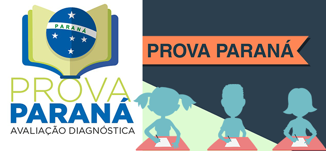 Banner com a logo e o nome Prova Paran Avaliao Diagnstica, e link para a pgina correspondente